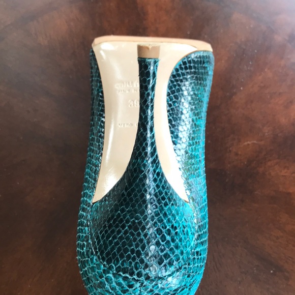 Miu Miu Python-Effect Pumps - Picture 7 of 11